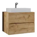 M&ouml;belix Waschbecken mit Unterschrank B: 60 cm Eiche Dekor