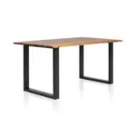 M&ouml;belix ESSTISCH Schwarz/Cognac B: 180 cm