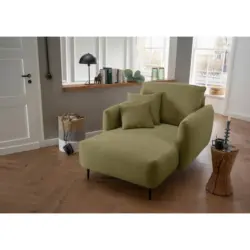 XXL-SESSEL Vanilla, Olivgr&uuml;n B: 112 cm