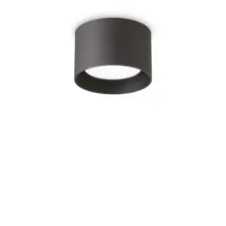 LED-DECKENLEUCHTE Nero Schwarz D: 10 cm