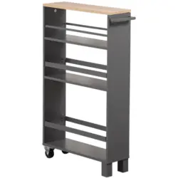 SERVIERWAGEN Grau, Braun, B: 15 cm