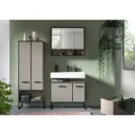 M&ouml;belix BADEZIMMER Bagno Schwarz/Kaschmir B:139cm