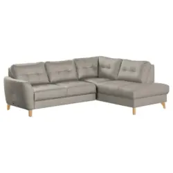 Ecksofa Nordic Platinfarben S: 236x190 cm
