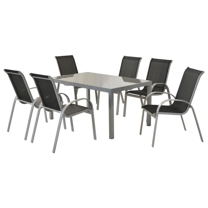 Gartenm&ouml;bel Set 7--Teilig. Amalfi aus Metall/Textil