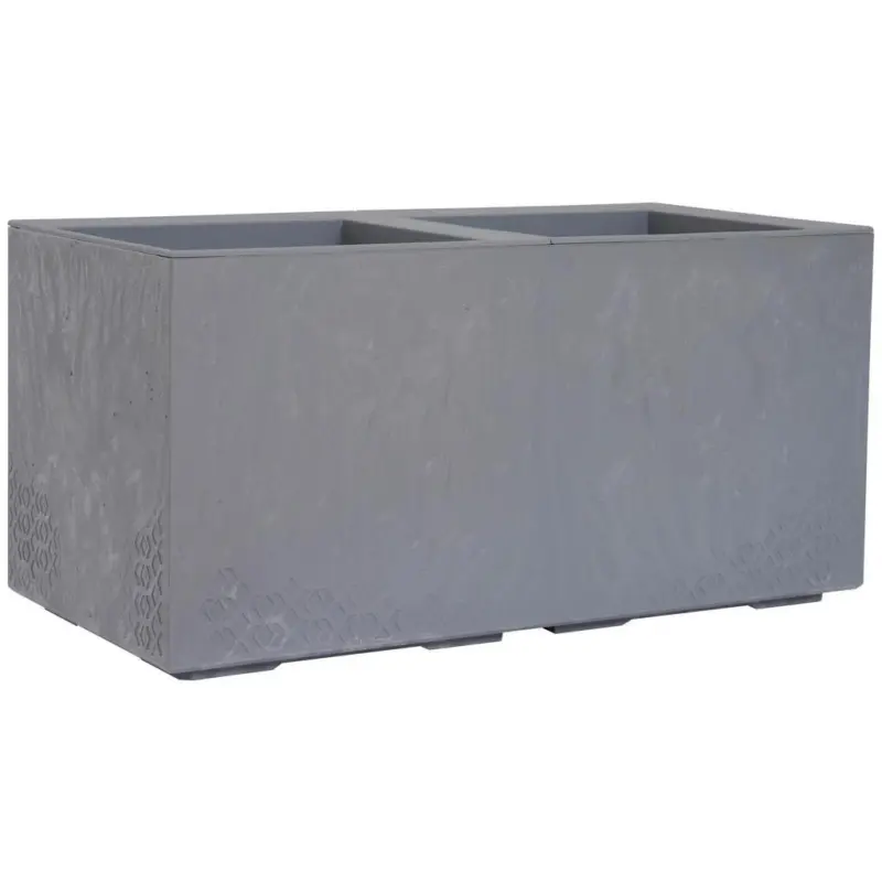 Blumenkasten Betonoptik Grau, B: 80 cm