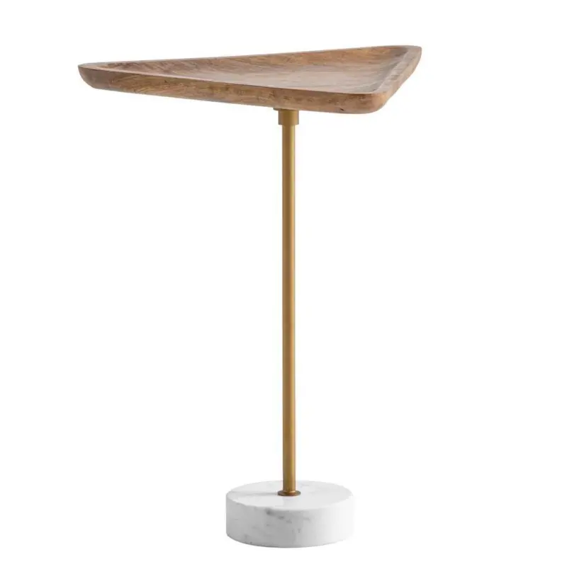BEISTELLTISCH Goldfarben, Eiche L: 45 cm