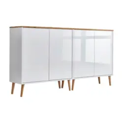 SIDEBOARD Mailand2 B:158cm Eiche/Wei&szlig;