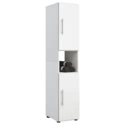 Hochschrank Flandu B: 31 cm Wei&szlig;