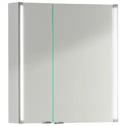 Spiegelschrank LED-Line 2-T&uuml;rig BHT: 61x67x16,5cm Wei&szlig;