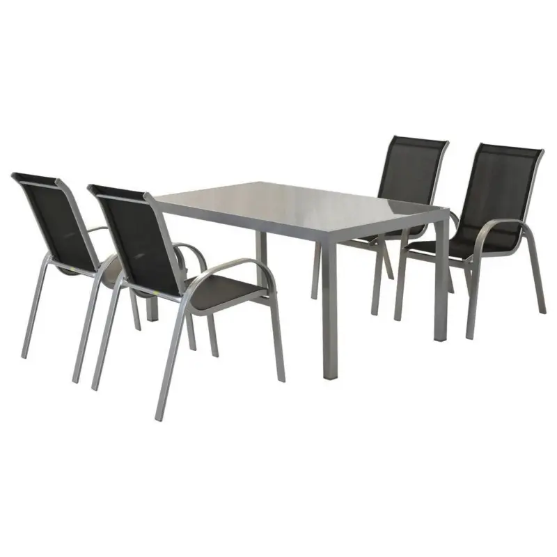 Gartenm&ouml;bel Set 5-teilig. Amalfi aus Aluminium