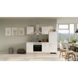 Einbauk&uuml;che K&uuml;chenblock M&ouml;belix Valero Sonoma Eiche/Wei&szlig; B: 220 cm