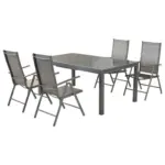 M&ouml;belix Gartenm&ouml;bel Set 5--Teilig. Amalfi aus Metall/Textil