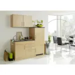 M&ouml;belix Einbauk&uuml;che K&uuml;chenblock M&ouml;belix Toronto Buchefarben/Graphit B: 160 cm