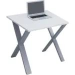 M&ouml;belix Schreibtisch Lona Wei&szlig;/Silberfarben B: 50 cm