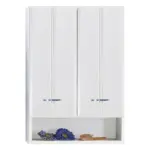 M&ouml;belix H&auml;ngeschrank Rallye B: 50 cm Wei&szlig; Dekor m. 2 Dreht&uuml;ren