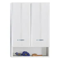 H&auml;ngeschrank Rallye B: 50 cm Wei&szlig; Dekor m. 2 Dreht&uuml;ren