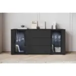 M&ouml;belix Kommode Caro Schwarz B: 150 cm