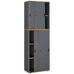 Aktenschrank Salia Anthrazit, Honigeiche B: 60 cm