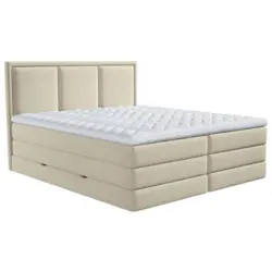 BOXSPRINGBETT Swing Beige H3xH4 200x200cm