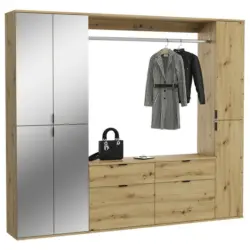 Garderobe Projekt X 3-Teilig Eiche Artisan B: 212 cm