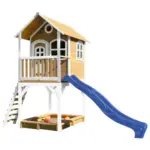M&ouml;belix Spielhaus Sarah Blau/Braun/Wei&szlig; B: 370 cm