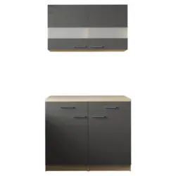 BUFFET Merle Grau/Eiche Dekor B:100cm