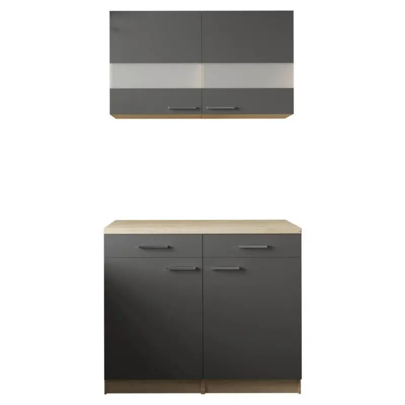 BUFFET Merle Grau/Eiche Dekor B:100cm