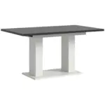 M&ouml;belix Ausziehtisch Marlon 150 AZ grau/Wei&szlig;, B:150-190 cm