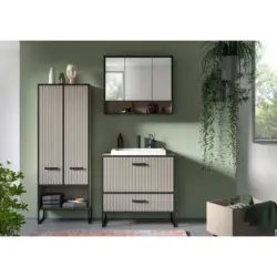 BADEZIMMER Bagno Schwarz/Kaschmir B:142cm