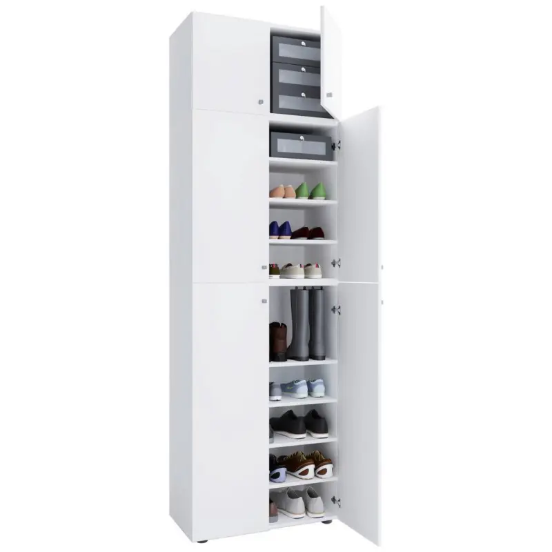 Schuhschrank Lona XXL Wei&szlig; B: 70 cm