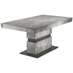 Esstisch ausziehbar Matthew 160-215x90 cm Grau Betonoptik