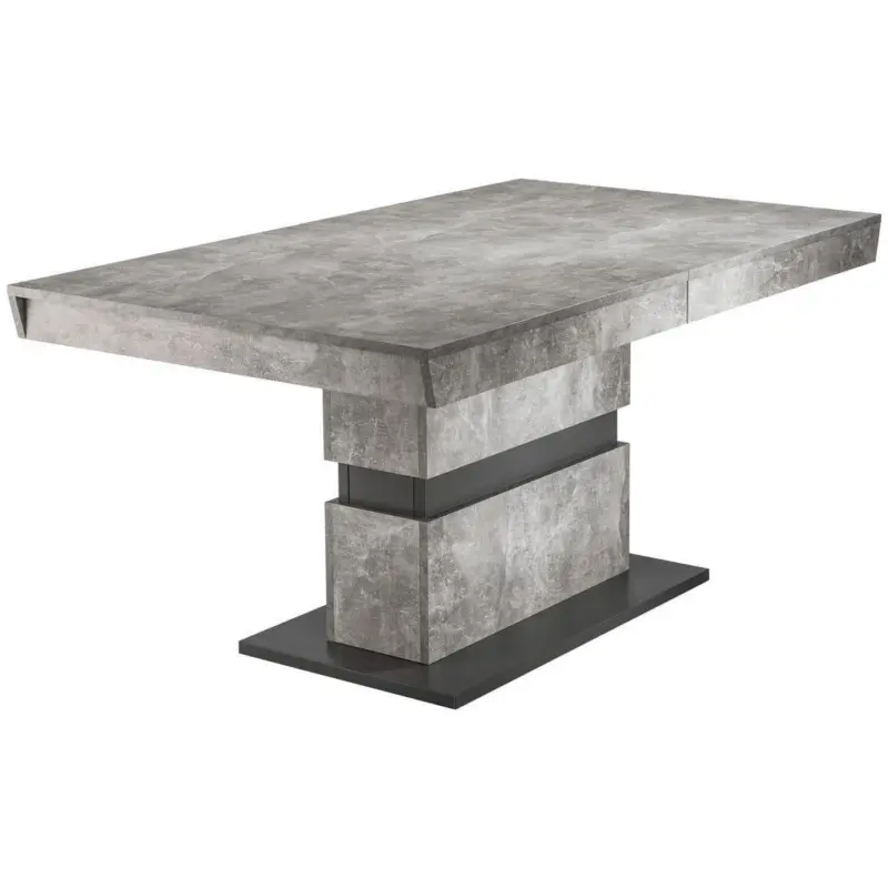 Esstisch ausziehbar Matthew 160-215x90 cm Grau Betonoptik