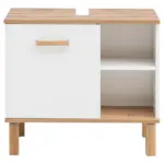 M&ouml;belix Waschbeckenunterschrank Padua B: 65,2 cm Eiche/Wei&szlig;