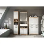 M&ouml;belix Badezimmer Lambada Eiche Dekor/Wei&szlig; B: 171 cm