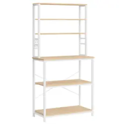 REGAL Wei&szlig;, Eiche Dekor B: 80 cm