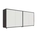 M&ouml;belix SIDEBOARD Mailand2B:158cm Wei&szlig;/Anthrazit
