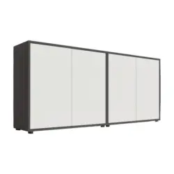 SIDEBOARD Mailand2B:158cm Wei&szlig;/Anthrazit