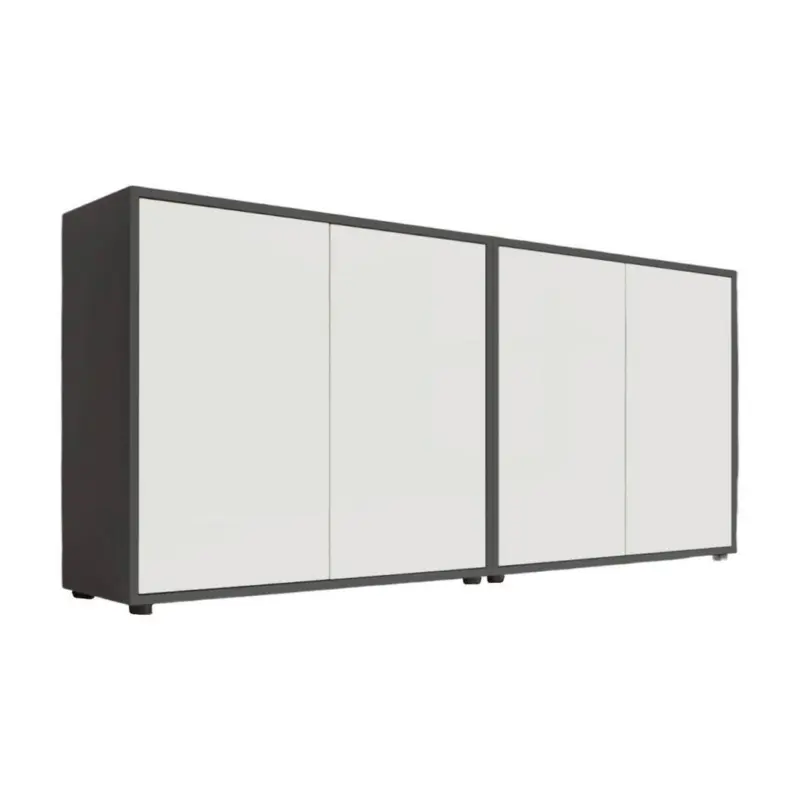 SIDEBOARD Mailand2B:158cm Wei&szlig;/Anthrazit