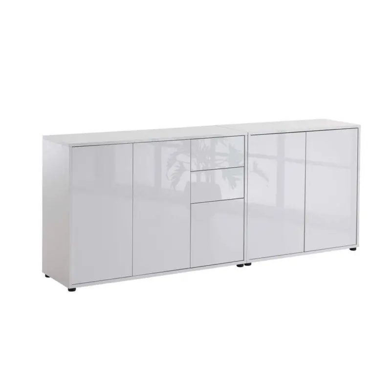 SIDEBOARD Mailand Wei&szlig;/Wei&szlig; HG B:184,5cm