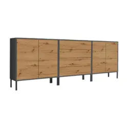 SIDEBOARD Mailand5B:237cmEiche/Anthrazit