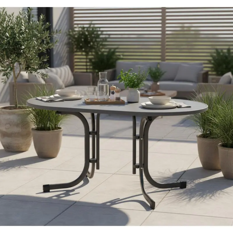 Gartentisch klappbar Stahl L: 140 cm