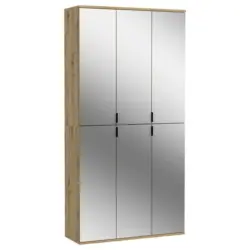 GARDEROBENSCHRANK Projekt Eiche Dekor Grau