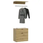 M&ouml;belix Garderobe Projekt X 2-teilig Eiche Artisan B: 60 cm