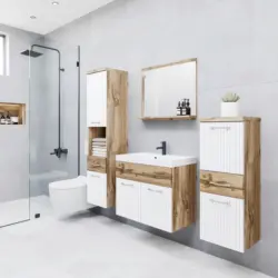 BADEZIMMER ALBA WOTAN EICHE/WEISS