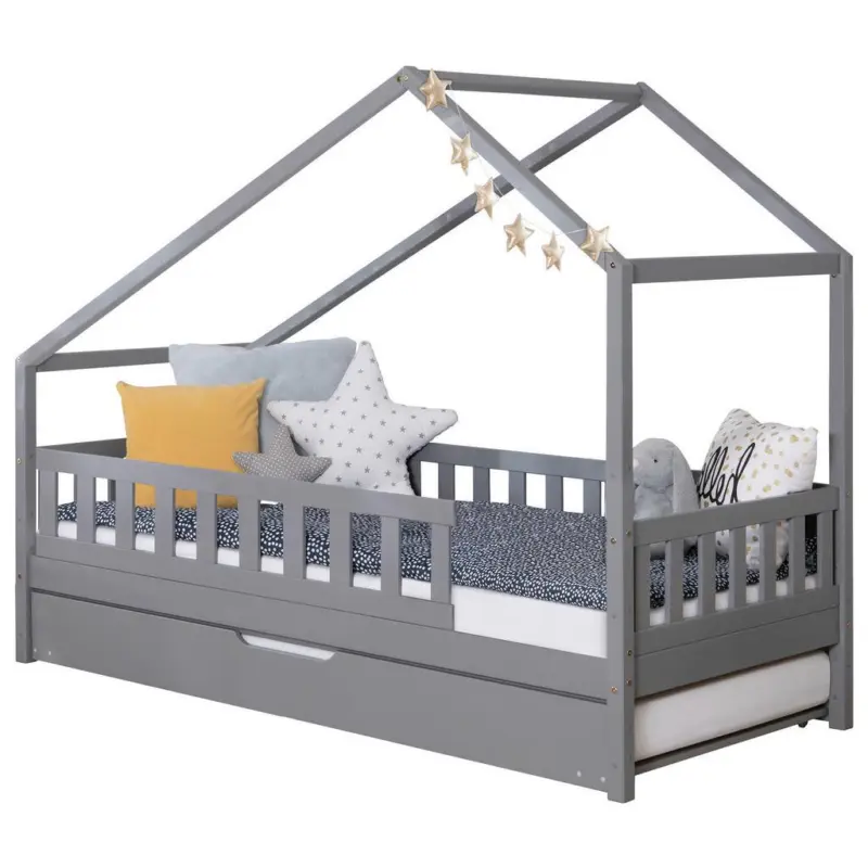 Hausbett Lou B: 90 cm Hellgrau LOU