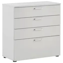 Kommode B: 80,2 cm Serie 1500, Hellgrau