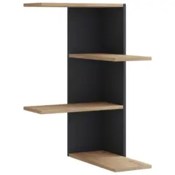 Eckregal Balos Schwarz, Honigeiche B: 45 cm