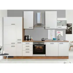 Einbauk&uuml;che K&uuml;chenblock M&ouml;belix Avila Eichefarben/Magnolie B: 310 cm