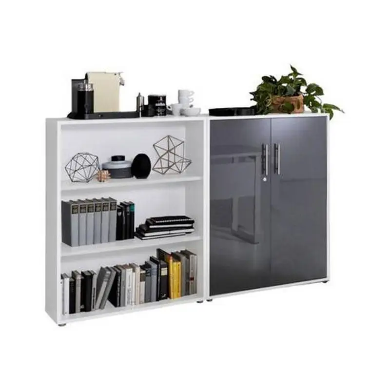 Office Edition B: 168,8 cm Anthrazit/Wei&szlig;