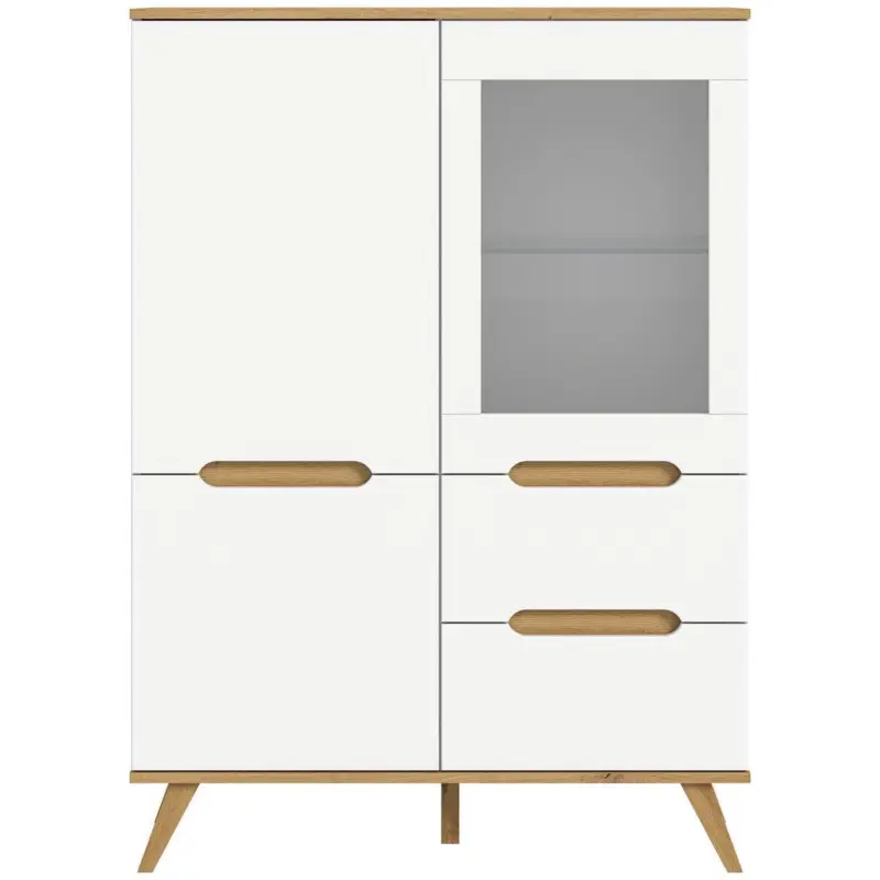 Highboard Stockholm Eichefarben/Wei&szlig; B: 100 cm